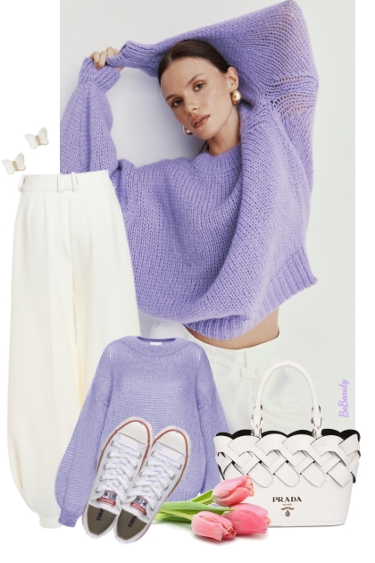 nr 11323 - Lilac &amp; white