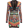 Balmain Geometric Jacquard Bodycon Dress - Dresses - 