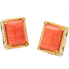 Vogue Bamboo Coral Studs - Earrings - 