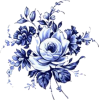 blue rose spray - Illustrations - 